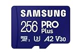 Samsung PRO Plus Tarjeta de memoria MicroSD con Adaptador SD, 256GB, Full HD & 4K UHD, UHS-I, U3, V30, A2, Compatible con Smartphone Android, Tableta, GoPro y Dron DJI (MB-MD256SA)