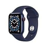 Apple Watch Series 6 40mm (GPS + Celular) - Caja De Aluminio En Azul / Azul Marino Correa Deportiva (Reacondicionado)