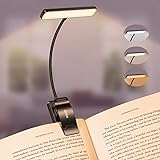 Gritin 19 LED Luz de Lectura, Lámpara de Lectura USB Recargable de 360° Flexible con 3 Modos de Iluminación - Protección Ocular & Atenuación Continua & Larga Duración Luz de libro para leer en la cama