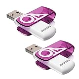 Philips Vivid Edition, 64 GB USB 2.0, Magic Purple, Pack Doble