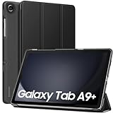 MoKo Funda para Galaxy Tab A9+/A9 Plus 11 Pulgadas 2023, Funda Inteligente Protectora con Carcasa Traslúcida de PC Duro para Tab A9 Plus Tableta(SM-X210/X216/X218), Auto Activación/Reposo, Negro