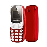 Mini Bluetooth Phone más pequeño del mundo móvil Changer Dual SIM L8 Star BM10 U8P3 rojo; herramienta necesaria