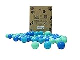 Bällebad24 - 200 bolas de baño de bolas de mezcla azul verde/turquesa, calidad de juego, certificado TÜV y certificado 2019