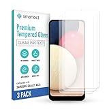 smartect Cristal Templado [3 PIEZAS - CLEAR] para Samsung Galaxy A02s / A03s - Protector de pantalla 9H - Vidrio templado sin burbujas - Anti-huella