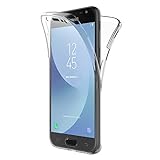 AICEK Funda Samsung Galaxy J3 2017, Transparente Silicona 360 Grados Full Body Fundas para Samsung J3 2017 Carcasa Silicona Funda Case (5,0 Pulgadas SM-J330F)