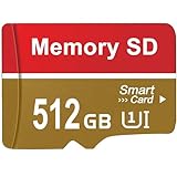 Tarjeta SD 512GB Gran Capacidad Tarjeta SD Card Super Velocidad Memoria SD Mini Portátil Memory Card 512GB Almacenamiento Externo Tarjeta SD Compatible con Smartphone, Portátiles, Cámara, Dash CAM