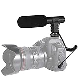 Micrófono de cámara, Micrófono de grabación de video con condensador Micrófono de cámara hipercardioide externo profesional para Nikon Canon DSLR Camera/DV Camcorder