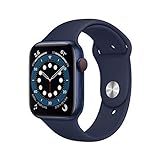 Apple Watch Series 6 44mm (GPS + Celular) - Caja De Aluminio En Azul / Azul Marino Correa Deportiva (Reacondicionado)