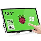 HAMTYSAN 10.1 Pulgadas Raspberry Pi Pantalla Táctil 1024x600, Pequeño Monitor HDMI Portátil con Soporte, Pantalla IPS para Raspberry Pi 400/4/3/2/Zero/B/B+ Jetson Nano Win11/10/8/7