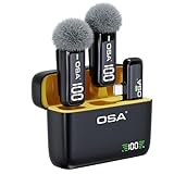 OSA microfono inalambrico para teléfono con Estuche de Carga y transmisor Pantalla Digital - Juego de 2, para teléfono Tipo C, grabación, grabación de vídeo Profesional(Tipo C)
