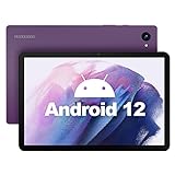 Tablet 10 Pulgadas Android 12 GMS, 4GB de RAM 64GB ROM/TF 128GB, Quad Core 1.5Ghz Tablet Baratas y Buenas, Dual Cámara HD, 6000mAh, Tablet Android con WiFi, Bluetooth, Netflix, Type-C(púrpura)