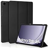EasyAcc Funda Compatible con Samsung Galaxy Tab A9+/ A9 Plus 11 Pulgadas 2023 SM-X210/ X216/ X218– Ultra Slim PU Protectora Carcasa con Función de Soporte función Atril, Negro