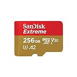 SanDisk 256GB Extreme tarjeta microSDXC + adaptador SD + RescuePro Deluxe hasta 190 MB/s con Clase A2 de rendimiento de las aplicaciones UHS-I Class 10 U3 V30
