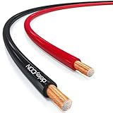 deleyCON 10m Cable de Altavoz 2x 4,0mm² Aluminio Recubierto de Cobre 2x56x0,30mm Trenza Marca de Polaridad - Rojo/Negro