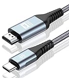 Cable USB C a HDMI 4K 2M-Nylon braided wire body,Compatible con televisores 4K,proyectores,consolas de videojuegos (Xbox,Playstation),Apple TV,Pixelbook,Surface Pro,iPad Pro,XPS,Galaxy S23 y más.
