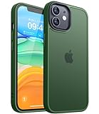 CANSHN Funda Mate para iPhone 11 [Bordes Cuadrados] Translúcido Duro Trasero a Prueba de Golpes Carcasa Protectora de Teléfono para iPhone 11 6.1 Pulgadas - Verde Oscuro