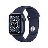 Apple Watch Series 6 GPS, Caja de Aluminio Azul de 40 mm con Correa Deportiva Azul Marino Intenso (Reacondicionado)