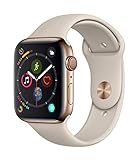 Apple Watch Series 4 44mm (GPS + Celular) - Caja De Acero Inoxidable En Oro / Negro Correa Deportiva (Reacondicionado)
