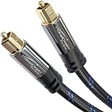 KabelDirekt – Cable TOSLINK, cable óptico audio digital con 0 % de pérdida de señal – 3 m – Cable fibra óptica (TOSLINK a TOSLINK, S/PDIF, sistema estéreo/barra de sonido, Xbox/PS4, trenzado nylon)
