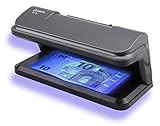 Olympia Detector de billetes falsos UV 586, dispositivo de prueba/lámpara con tubo UV para la comprobación de billetes, dinero falso, tarjetas de crédito y documentos de identidad