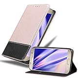 Cadorabo Funda Libro para Samsung Galaxy S7 en Rosa Oro Negro - Cubierta Proteccíon con Cierre Magnético, Tarjetero y Función de Suporte - Etui Case Cover Carcasa