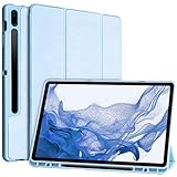 Funda para Samsung Galaxy Tab S8+/S7 FE/S7+ 12.4',Funda Protectora para Galaxy Tab S8+ 2022/S7 FE 2021/Tab S7 Plus 2020 de 12.4', con Soporte para el Lápiz y Múltiples ángulos de Visión (Azul)
