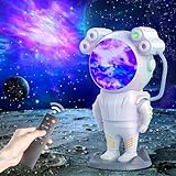 Dienmern Astronaut Galaxy Projector Starry Sky Night Light, Astronaut Star Projector con Nebulosa, Temporizador y Control Remoto, Lámpara Estrellada para Dormitorio y Proyector de Techo