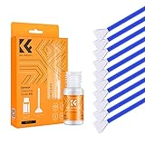 K&F Concept Kit de Limpieza Sensor Full Frame, Juego de Limpieza de Cámara para Objetivo, Filtros, DSLR, móvil, con 10 Piezas de Limpieza Sensor Full Frame + 20ml Líquido, Almohadillas de Microfibra