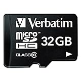 Verbatim 44083 - Tarjeta de Memoria Micro SDHC de 32 GB con Adaptador (Clase 10) Negro