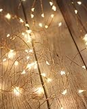 litogo Guirnalda Luces Pilas, Habitacion 5m 50 LED de Cadena Micro de Alambre Guirnaldas Cobre para Decoración Interior Bodas Fiesta de Navidad