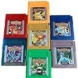 Pokemon Gameboy Color Collection Paquete de 7 (verde, azul, rojo, amarillo, oro, cristal, plata) Videojuego para 16 bits