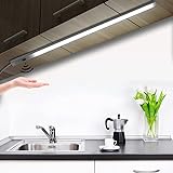 Podcase Luz Led 30 cm con Sensor De Movimiento, Enchufe USB y Sujeciones - Luz para Bancada con adhesivos para Cocina, Muebles, Amarios, Bancadas