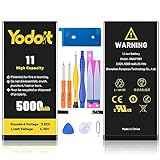 Yodoit Batería para iPhone 11 5000mAh bateria Recambio, Aumento del 60% de la Capacidad de la batería Reemplazo de Alta Capacidad Batería con Kits de Herramientas de reparación