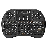 Rii i8+ Multimedia Mini teclado inalámbrico 2.4Ghz con touchpad integrado, retroiluminación Led y batería recargable de Litio-IO