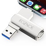 EOZNOE Pendrive 256GB para iPhone, iPhone Memoria USB Almacenamiento Externo para Guardar Más Fotos Vídeos, 3 en 1 USB 3.0 Unidad Flash de Alta Velocidad Compatible con iPhone/iPad/Android/PC…