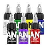 ANTIKE Tinta para practicar 7 Colores, 15 ml/Botella 1/2OZ para Principiantes