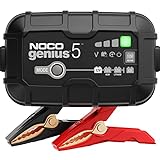 NOCO GENIUS5EU, 5A Cargador de Batería Automático Inteligente Portátil de 6V y 12V, Mantenedor de Batería y Desulfador para Moto, Scooter, Coche, Camión y Caravana 