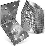 INNONEXXT® Conector angular | 60 x 60 x 40 x 2 mm 25 piezas | ángulo, soporte angular, escuadra madera, ángulos metálicos, escuadras metalicas grandes, ángulo de acero, escuadras madera