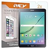REY 2X Protector de Pantalla para Samsung Galaxy Tab S2 8' t720, Cristal Vidrio Templado Premium, Táblet