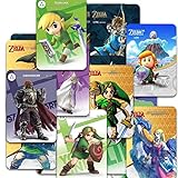 36 Amiibo NFC Mini Card de la serie Zelda (25 cartas básicas +11 cartas de armas) para The Legend of Zelda Breath of The Wild, compatible Switch Playing Cards para Nintendo Switch/Switch Lite Wii U