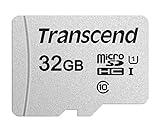 Transcend Usd300S Tarjeta Microsd de 32Gb, Clase 10, U1, A1, Hasta 95 Mbs de Lectura
