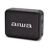 Aiwa BS-200BK: Altavoz Inalámbrico Portátil Bluetooth, True Wireless Stereo, Impermeable, Color Negro