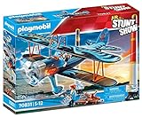 PLAYMOBIL Air Stuntshow 70831 Biplano Phoenix, Avión de Juguete con Sonido de Motor, Juguetes para niños a Partir de 5 años