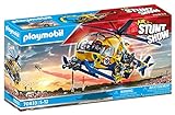 PLAYMOBIL Air Stuntshow 70833 Helicóptero Rodaje de película, Avión de Juguete con tripulación, Juguetes para niños a Partir de 5 años