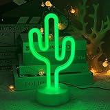 XRR Luz de neón, Cactus Señales luminosas neón Luz de noche USB o Pilas alimentada LED Iluminación nocturna de neón para Navidad, fiesta, bar, decoración de boda