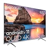 Cecotec Televisor QLED 65' Smart TV V1 Series VQU10065. 4K UHD, Android 11, Diseño Frameless, MEMC, Dolby Vision y Dolby Atmos, Wide Color Gamut, Modelo 2023