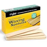 Mylee Espátulas de madera desechables para encerar, paquete de 100 unidades, higiénicas y adecuadas para ceras tibias y calientes