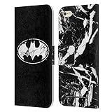 Head Case Designs Licenciado Oficialmente Batman DC Comics Mármol Logotipos Carcasa de Cuero Tipo Libro Compatible con Apple iPhone 6 Plus/iPhone 6s Plus