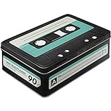 Nostalgic-Art Wave 30714 Retro Cassette Storage Tin, Flat