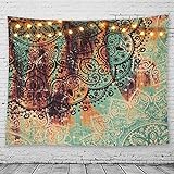 GeeRic Tapiz Pared, Tapiz de Mandala tapices de Pared de algodón Indio, Colcha de pícnic, Manta de Pared, Tapices Decorativos 150 × 230 cm